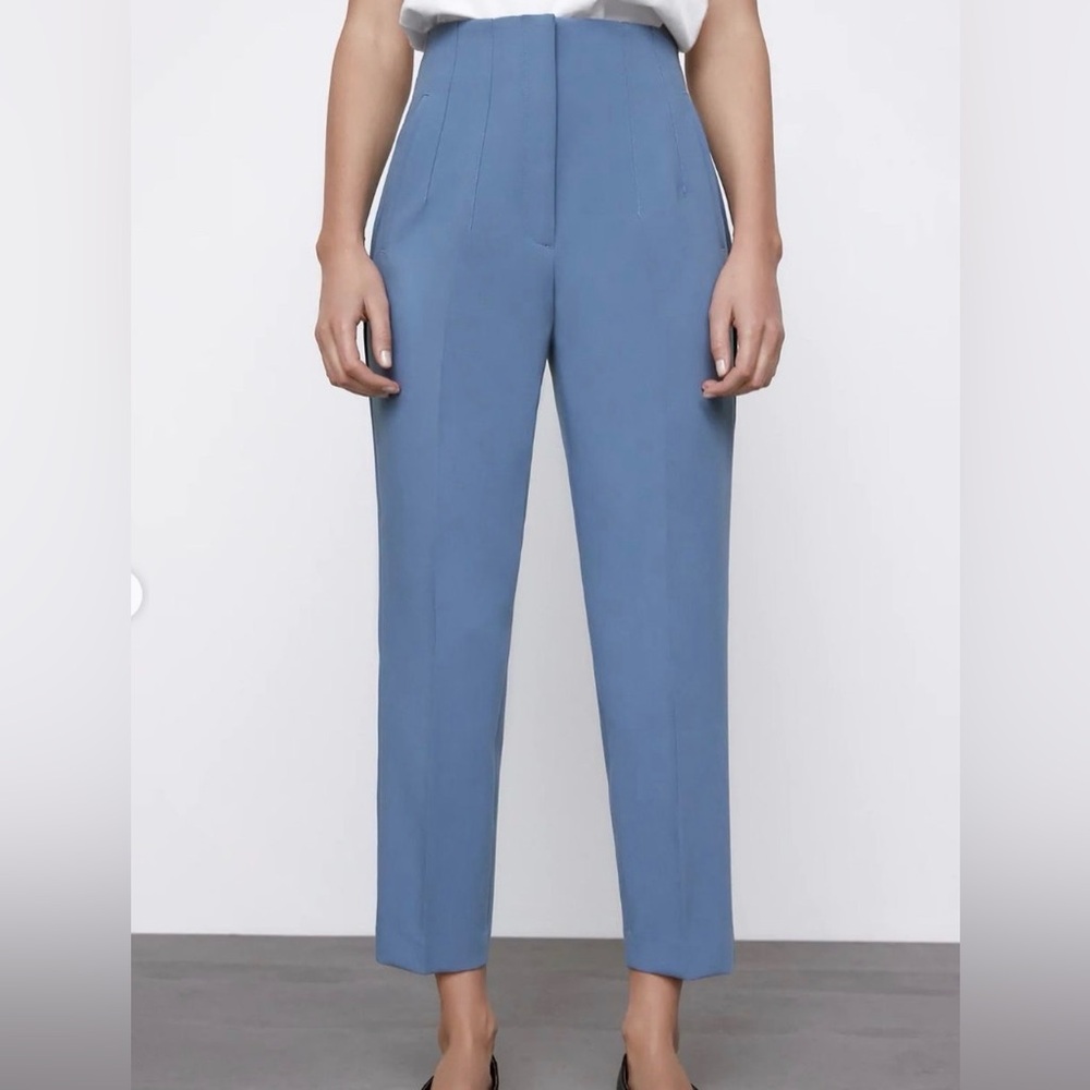 Zara Slate Blue trousers - Small NWOT